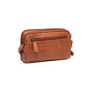 Cognac Leather Crossbody Bag Ellon, detail view 4