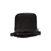 Black Leather Crossbody Bag Everglades, product view 3