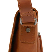 Cognac Leather Crossbody Bag Everglades, detail view 3