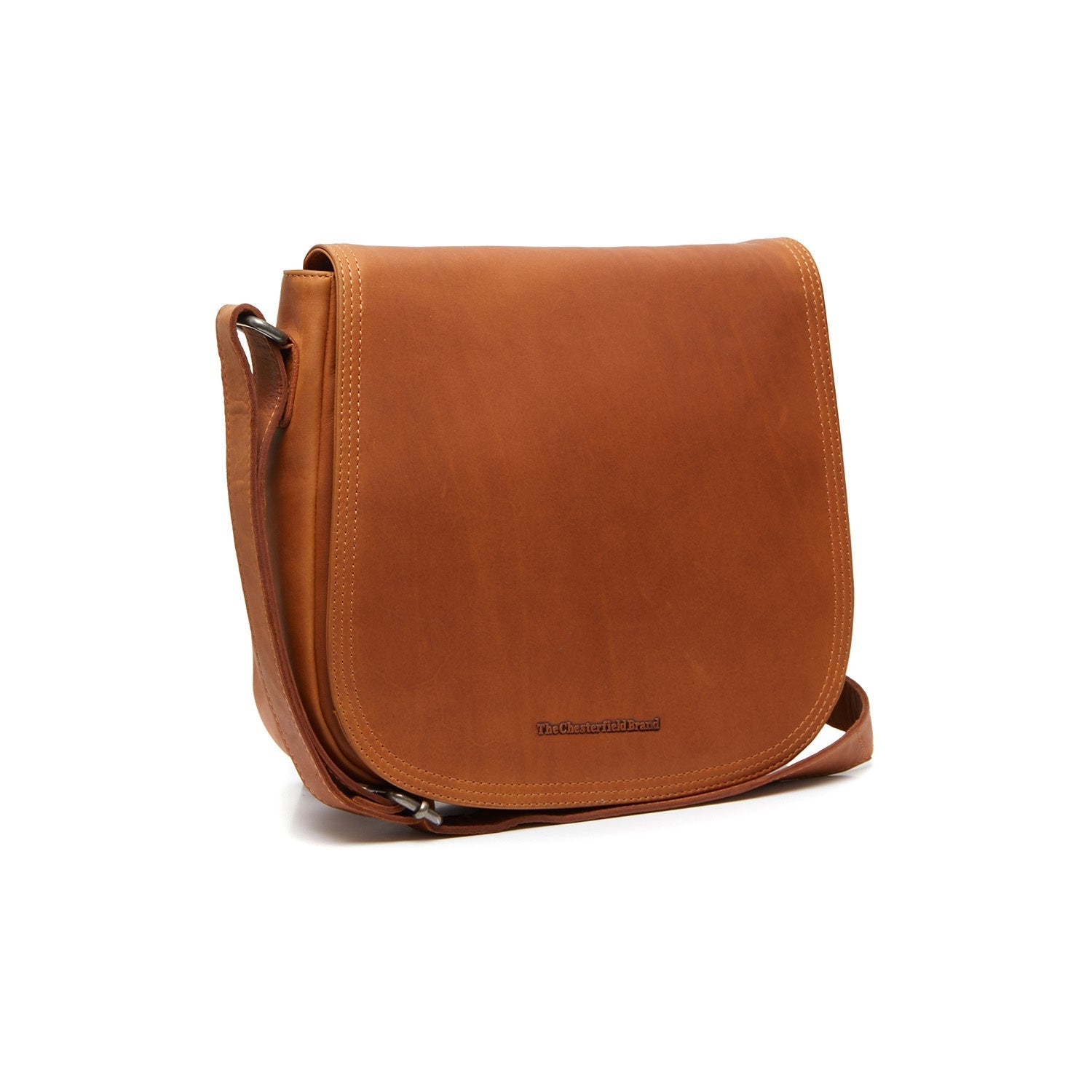 Cognac Leather Crossbody Bag Everglades, front view