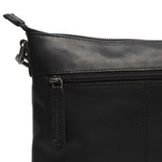 Black Leather Crossbody Bag Faro, detail view 1