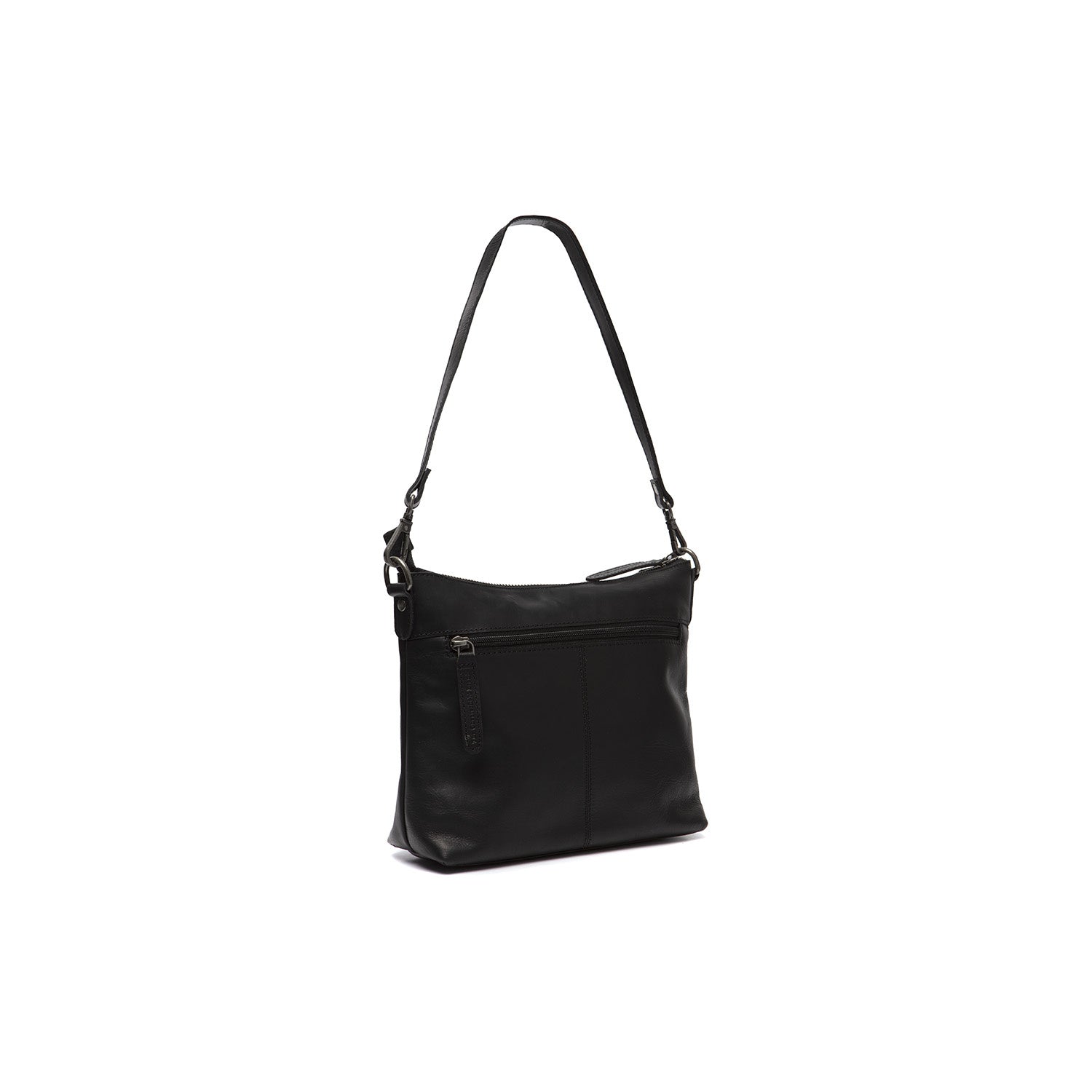 Black Leather Crossbody Bag Faro, detail view 3