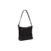 Black Leather Crossbody Bag Faro, detail view 3