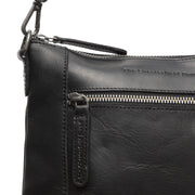 Black Leather Crossbody Bag Faro, product view 3