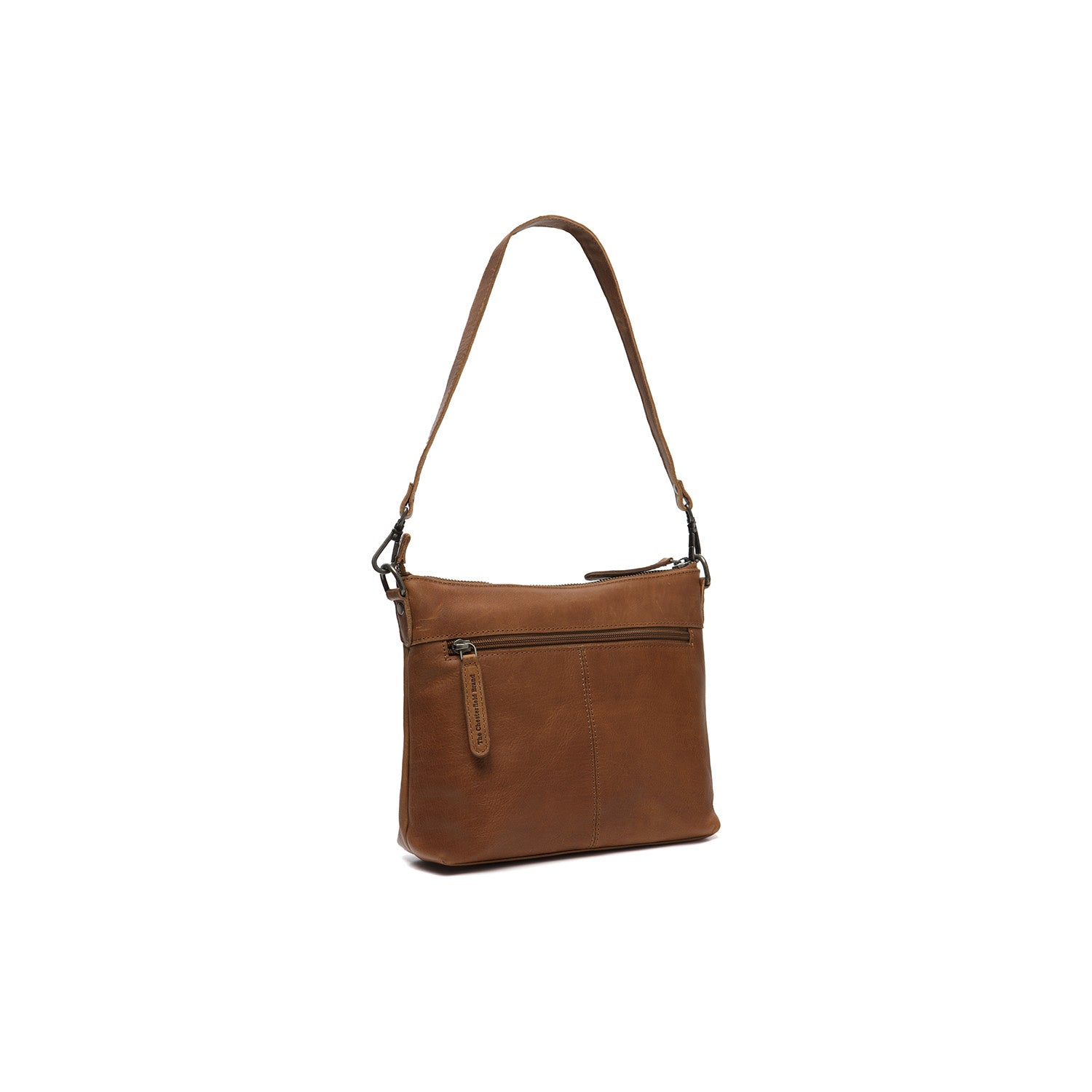 Cognac Leather Crossbody Bag Faro, detail view 5