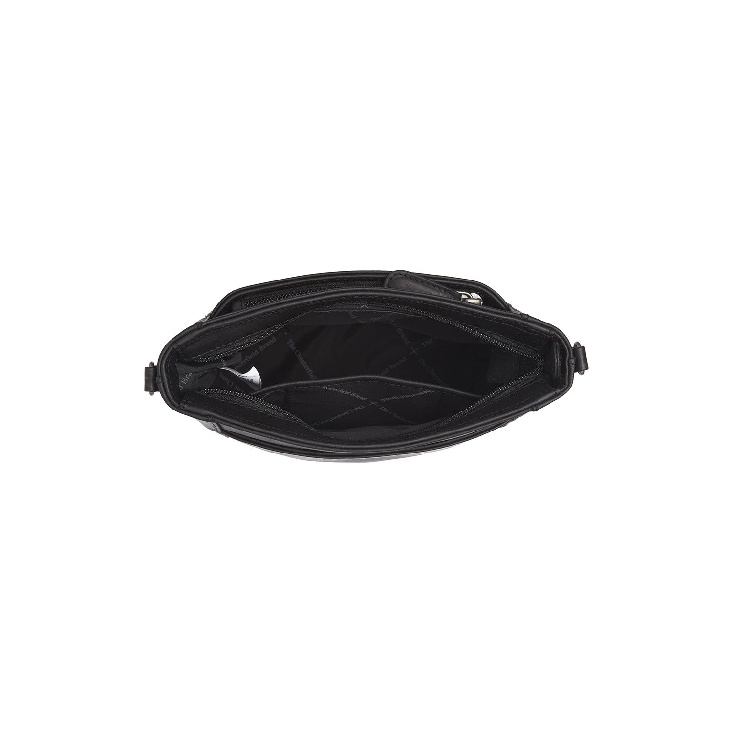Black Leather Crossbody Bag Fintona, detail view 3