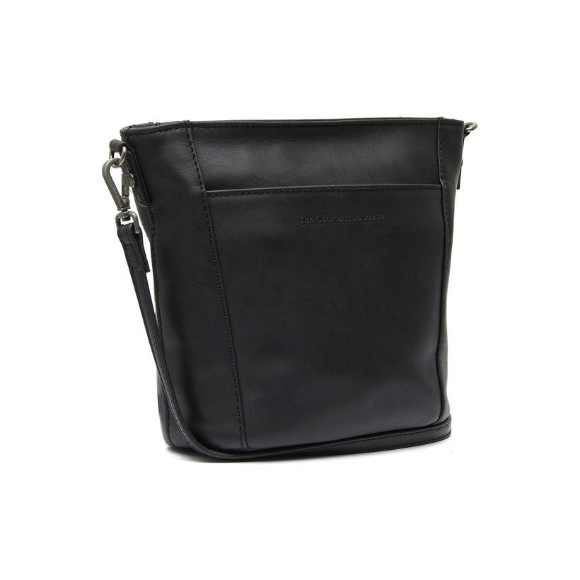 Black Leather Crossbody Bag Fintona, front view
