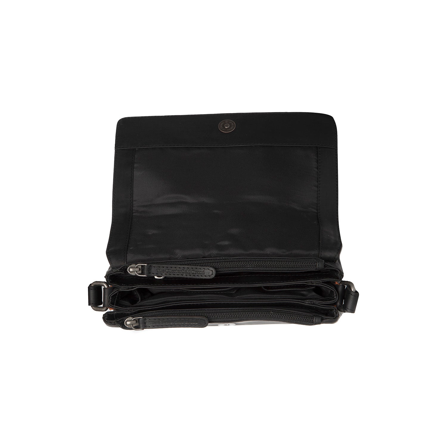 Black Leather Crossbody Bag Forano, detail view 1
