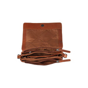 Cognac Leather Crossbody Bag Forano, detail view 3