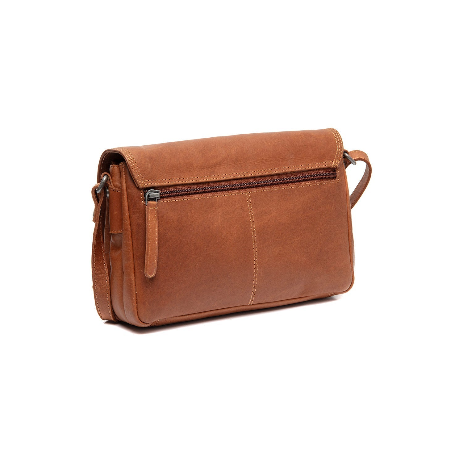 Cognac Leather Crossbody Bag Forano, detail view 5