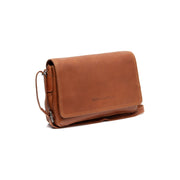 Cognac Leather Crossbody Bag Forano, front view