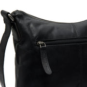Black Leather Crossbody Bag Hailey, product view 3