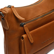 Cognac Leather Crossbody Bag Hailey, product view 2