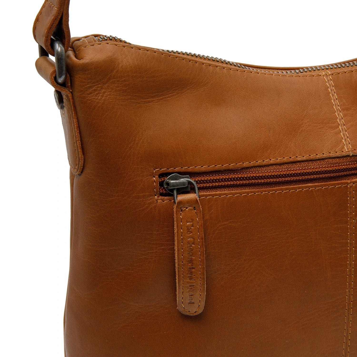 Cognac Leather Crossbody Bag Hailey, product view 3