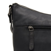 Black Leather Crossbody Bag Henderson, detail view 3