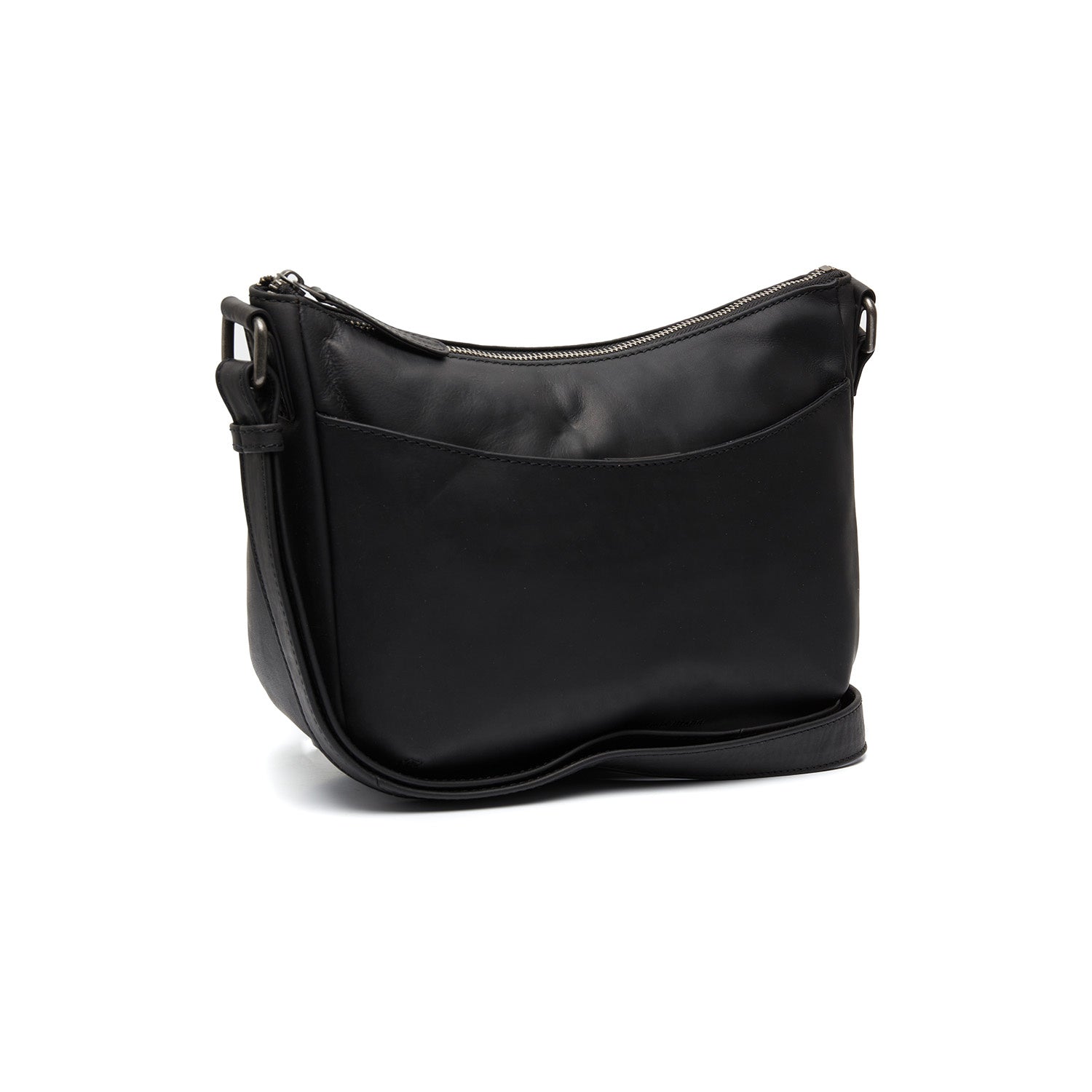 Black Leather Crossbody Bag Henderson, front view