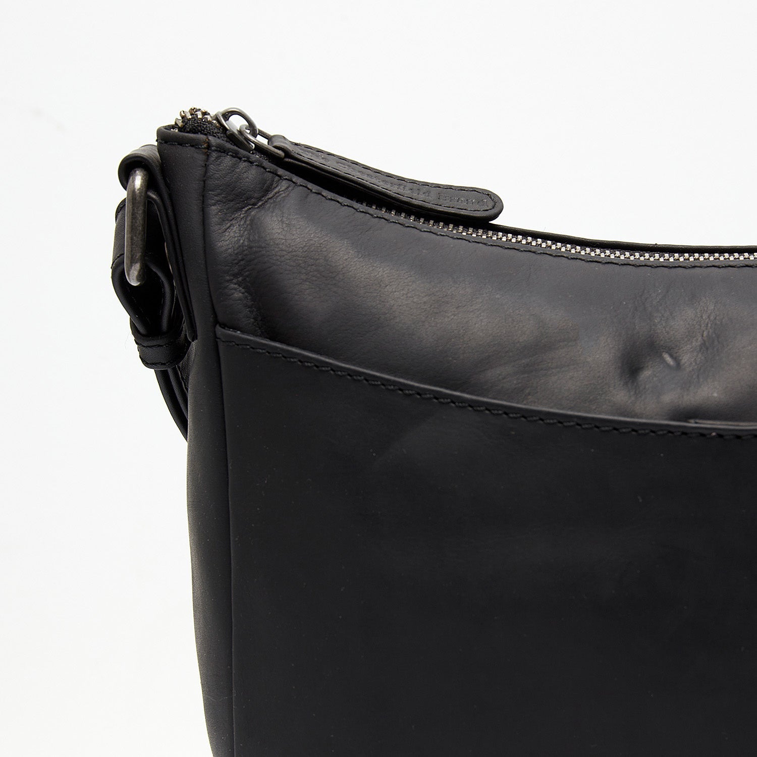 Black Leather Crossbody Bag Henderson, product view 2