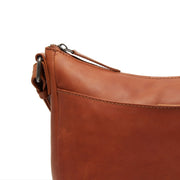 Cognac Leather Crossbody Bag Henderson, product view 3