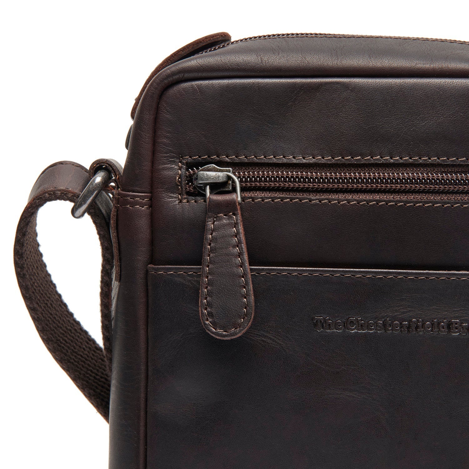 Brown Leather Crossbody Bag Laveno, product view 3