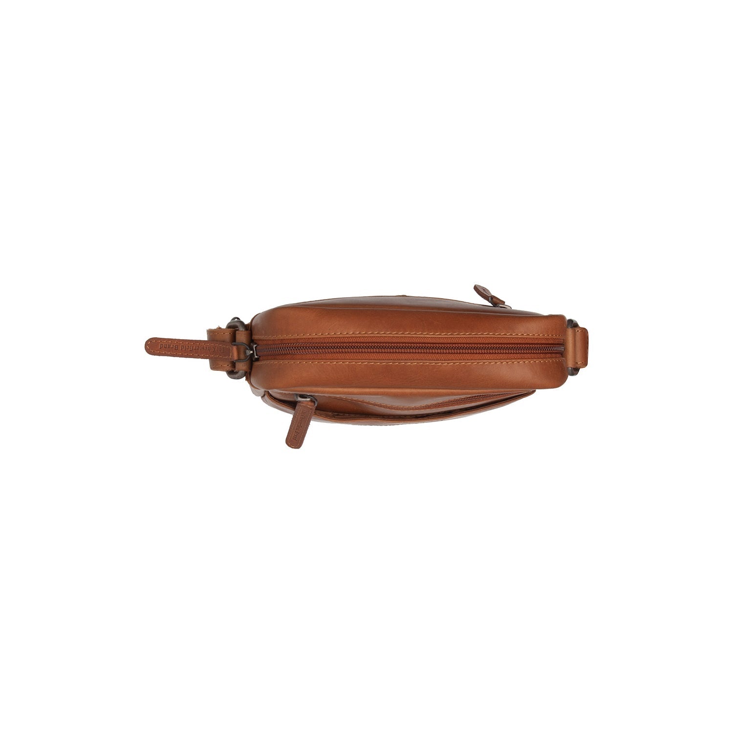 Cognac Leather Crossbody Bag Laveno, detail view 1