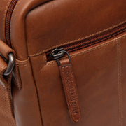 Cognac Leather Crossbody Bag Laveno, detail view 4
