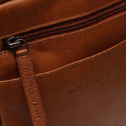 Cognac Leather Crossbody Bag Laveno, product view 3