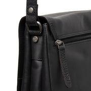 Black Leather Crossbody Bag Laverton, detail view 3