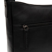 Black Leather Crossbody Bag Loraine, detail view 3