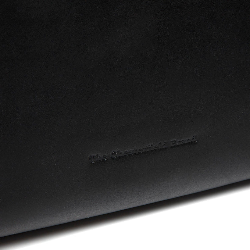 Black Leather Crossbody Bag Loraine, front view