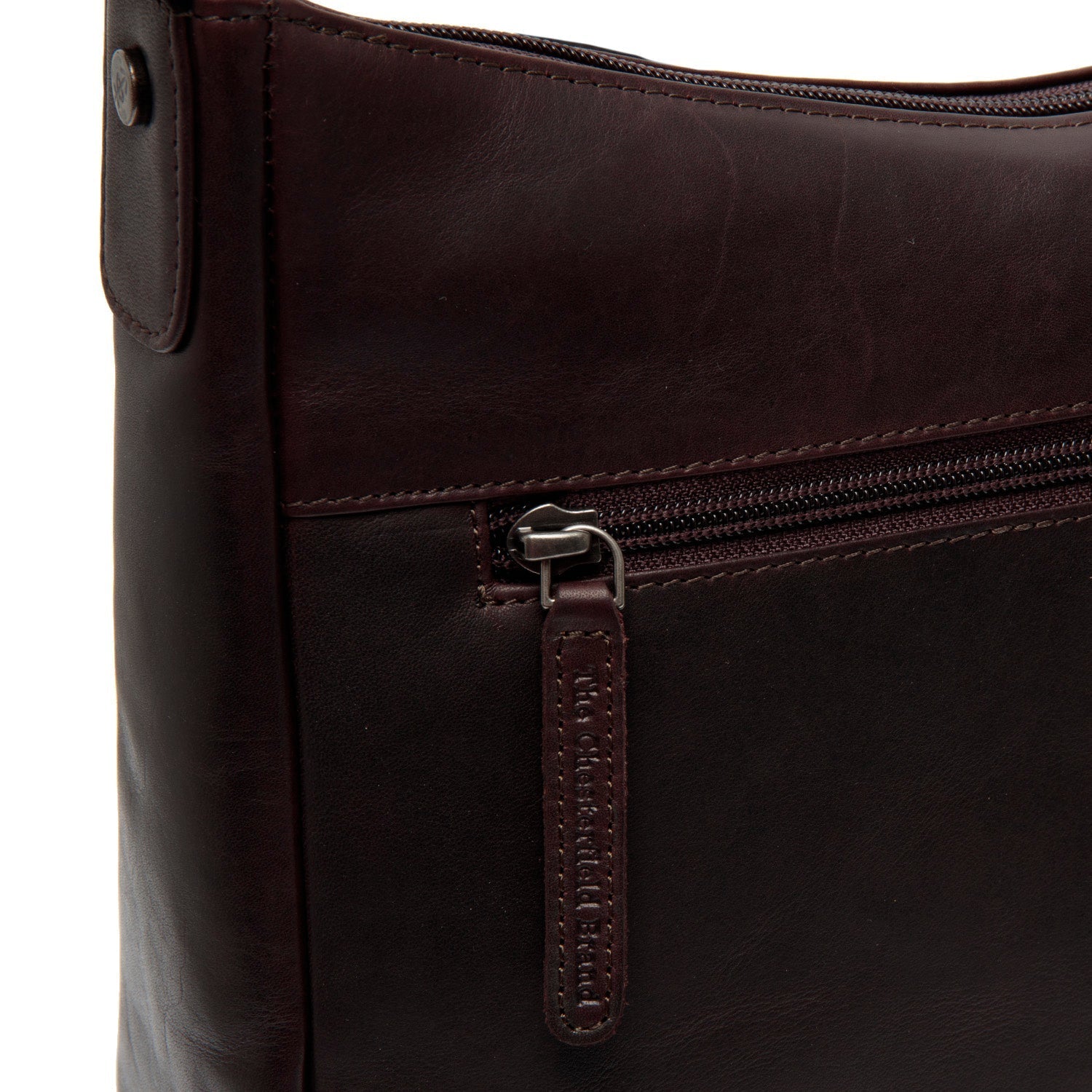 Brown Leather Crossbody Bag Loraine, detail view 3