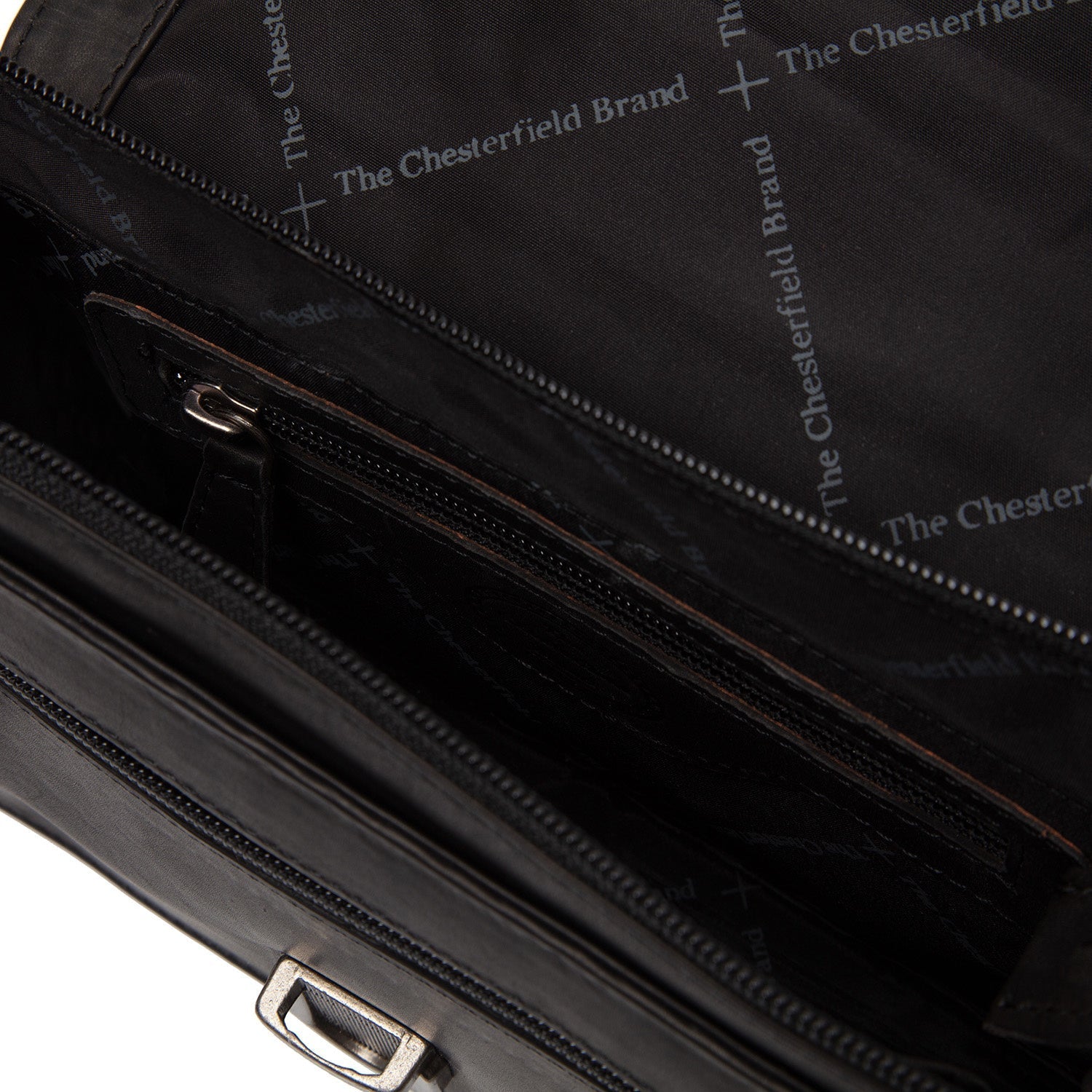 Black Leather Crossbody Bag Lucca, detail view 1