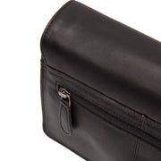 Black Leather Crossbody Bag Lucca, detail view 3