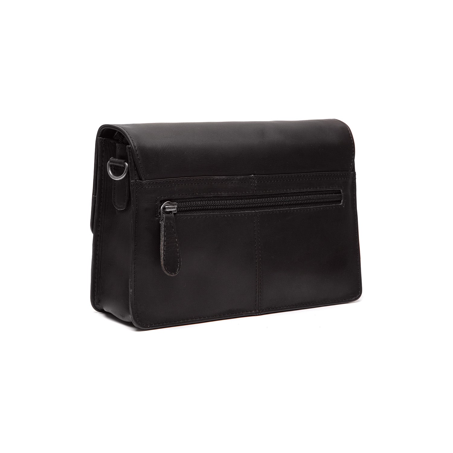 Black Leather Crossbody Bag Lucca, detail view 4