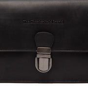 Black Leather Crossbody Bag Lucca, product view 3