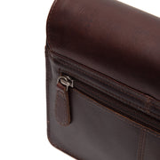 Brown Leather Crossbody Bag Lucca, detail view 3