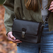 Brown Leather Crossbody Bag Lucca, product view 2