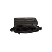 Black Leather Crossbody Bag Lucian, detail view 1