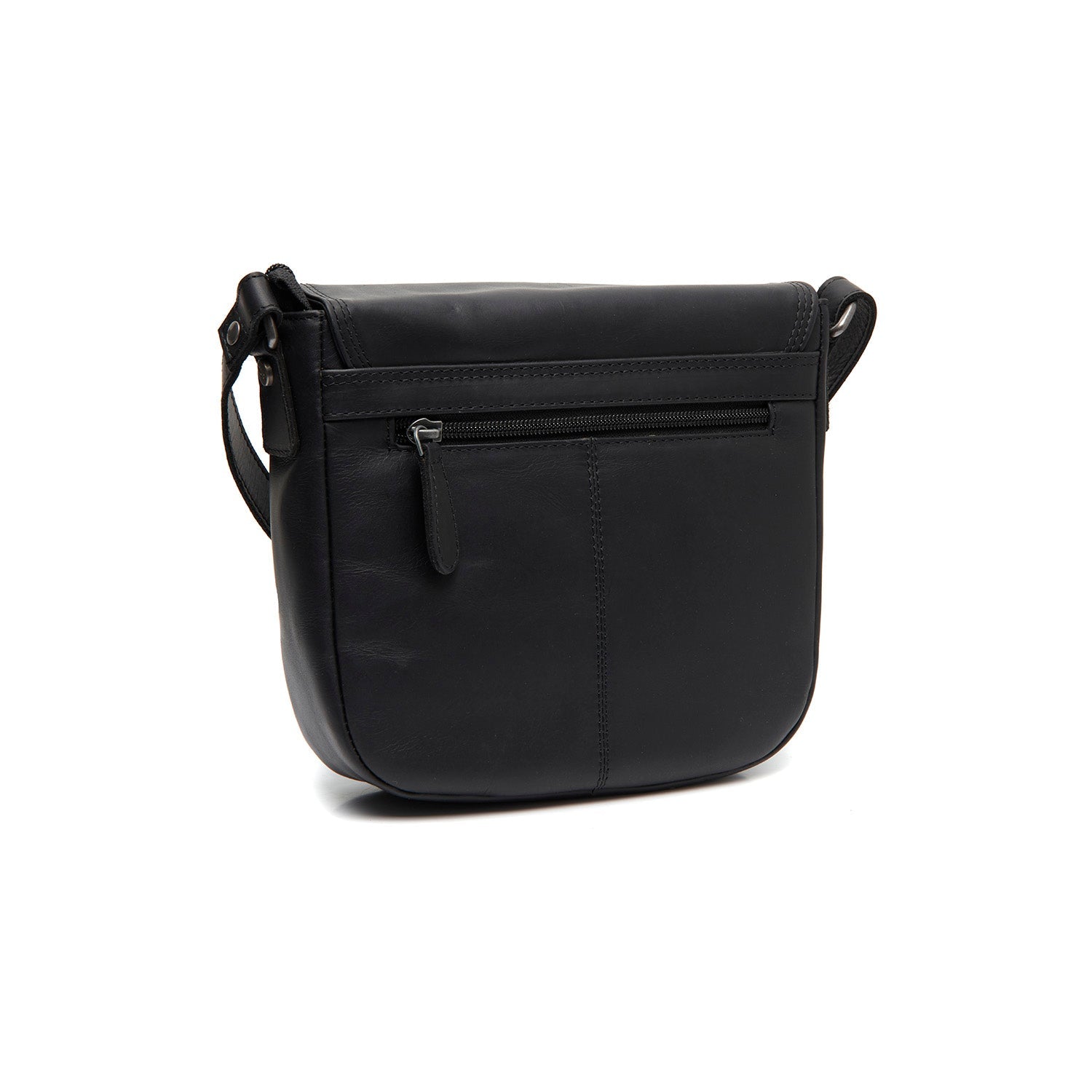 Black Leather Crossbody Bag Lucian, detail view 4