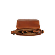 Cognac Leather Crossbody Bag Lucian, detail view 1