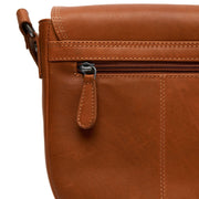 Cognac Leather Crossbody Bag Lucian, detail view 3