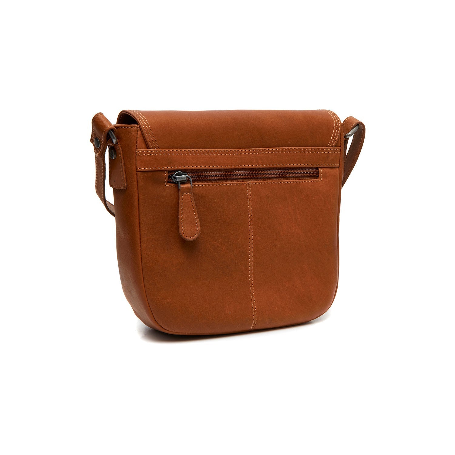 Cognac Leather Crossbody Bag Lucian, detail view 4