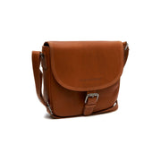 Cognac Leather Crossbody Bag Lucian, front view