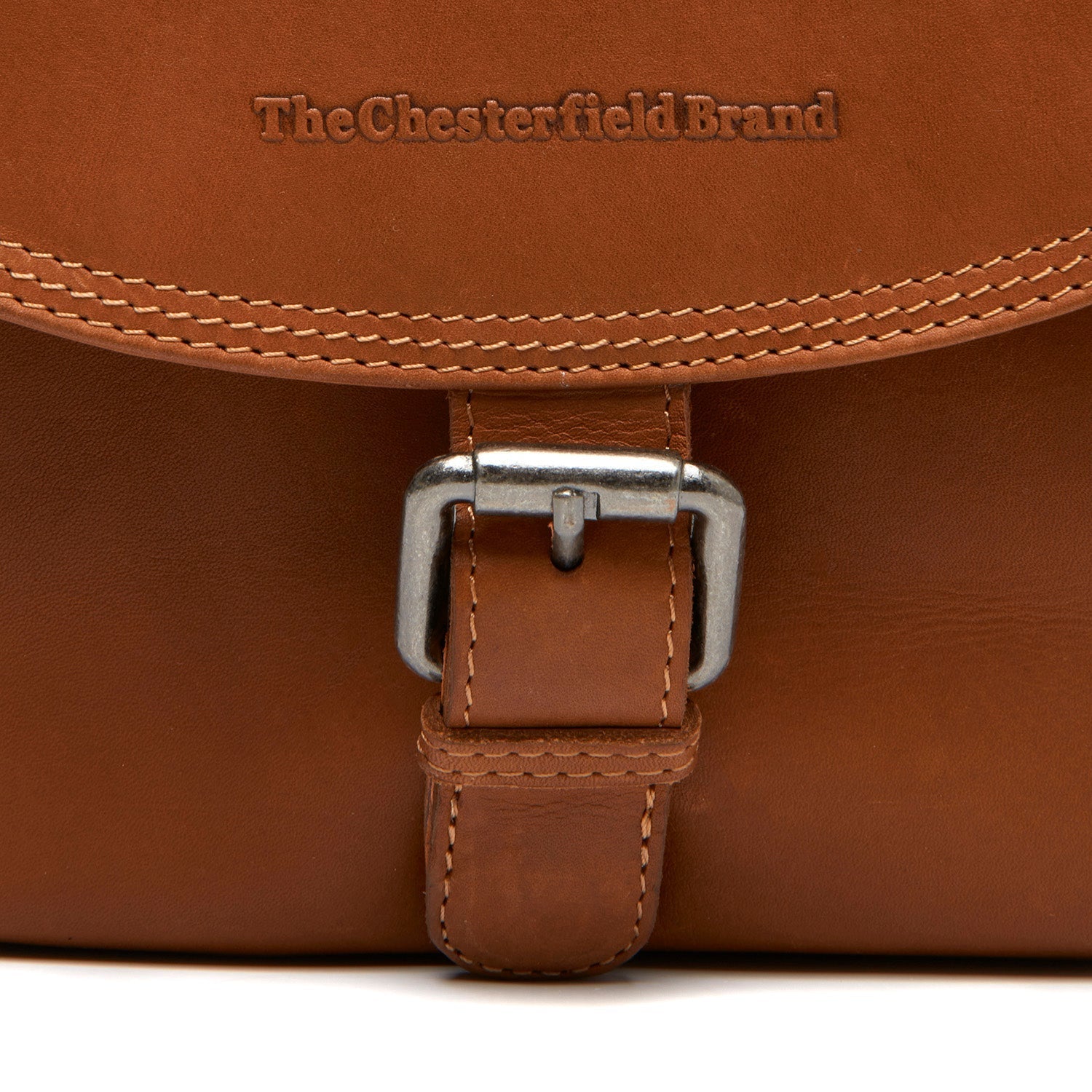 Cognac Leather Crossbody Bag Lucian, product view 2