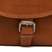Cognac Leather Crossbody Bag Lucian, product view 2