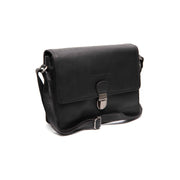Black Leather Crossbody Bag Lunor, front view