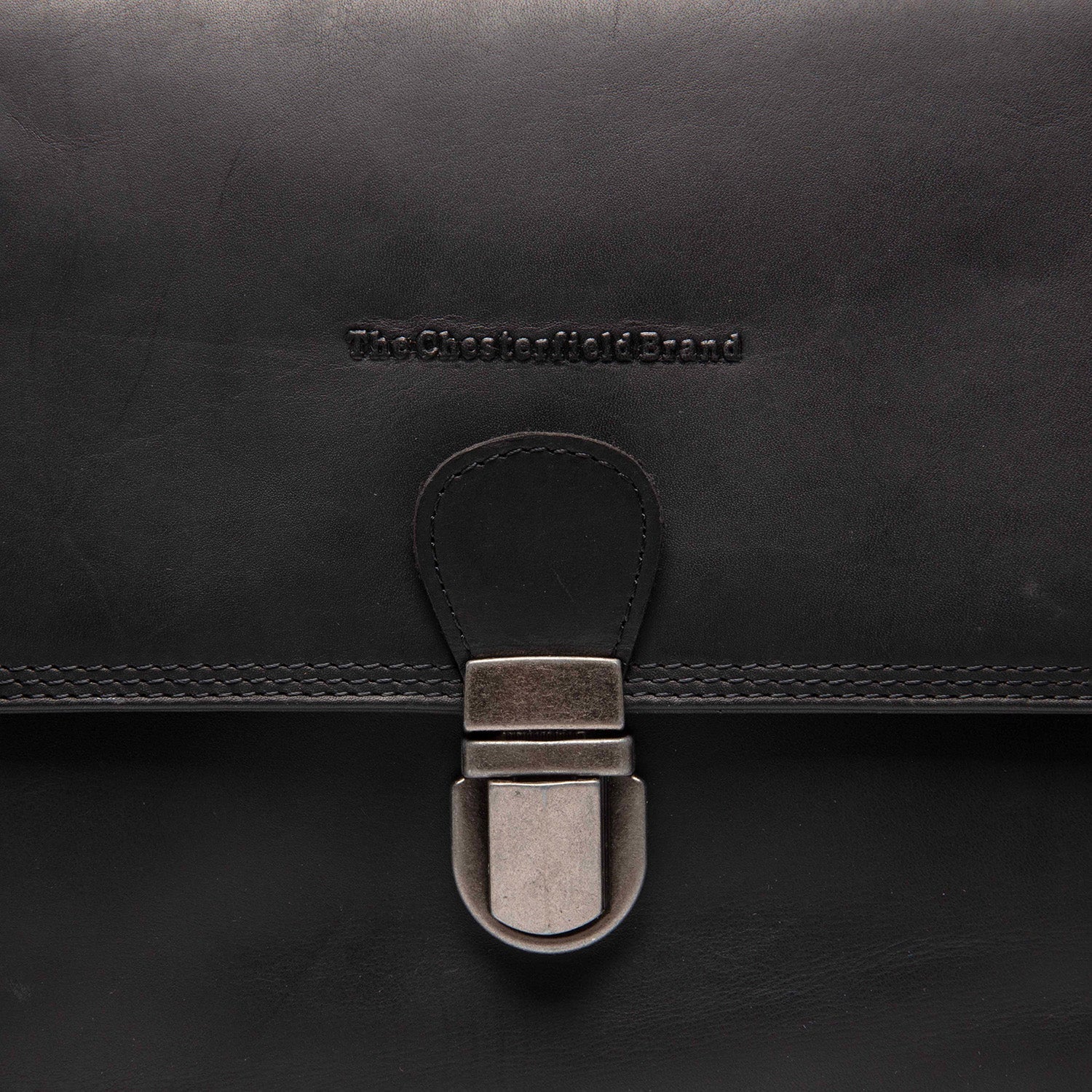 Black Leather Crossbody Bag Lunor, product view 2