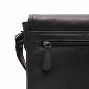 Black Leather Crossbody Bag Lunor, product view 3
