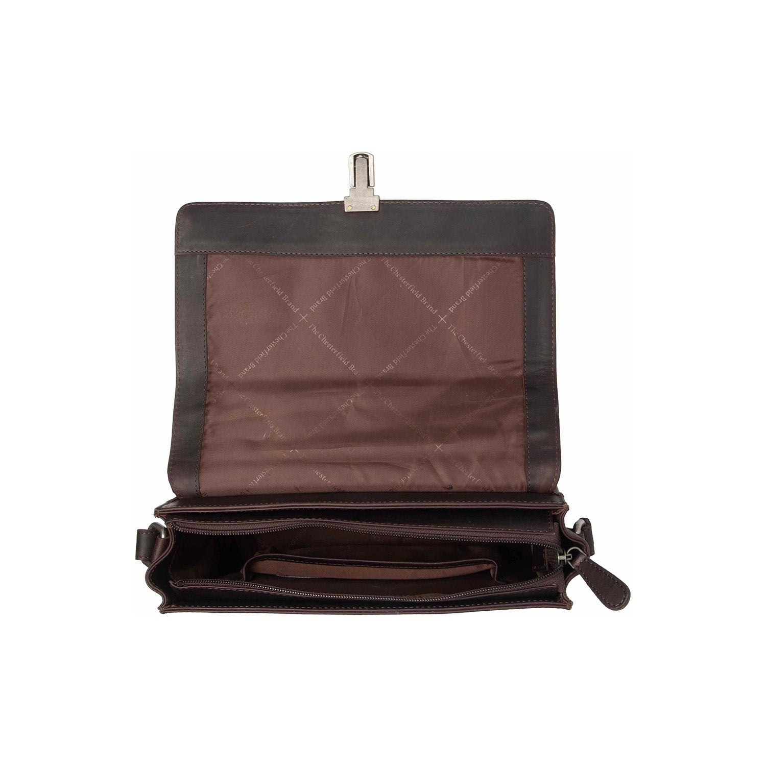 Brown Leather Crossbody Bag Lunor, detail view 3