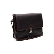 Brown Leather Crossbody Bag Lunor, front view