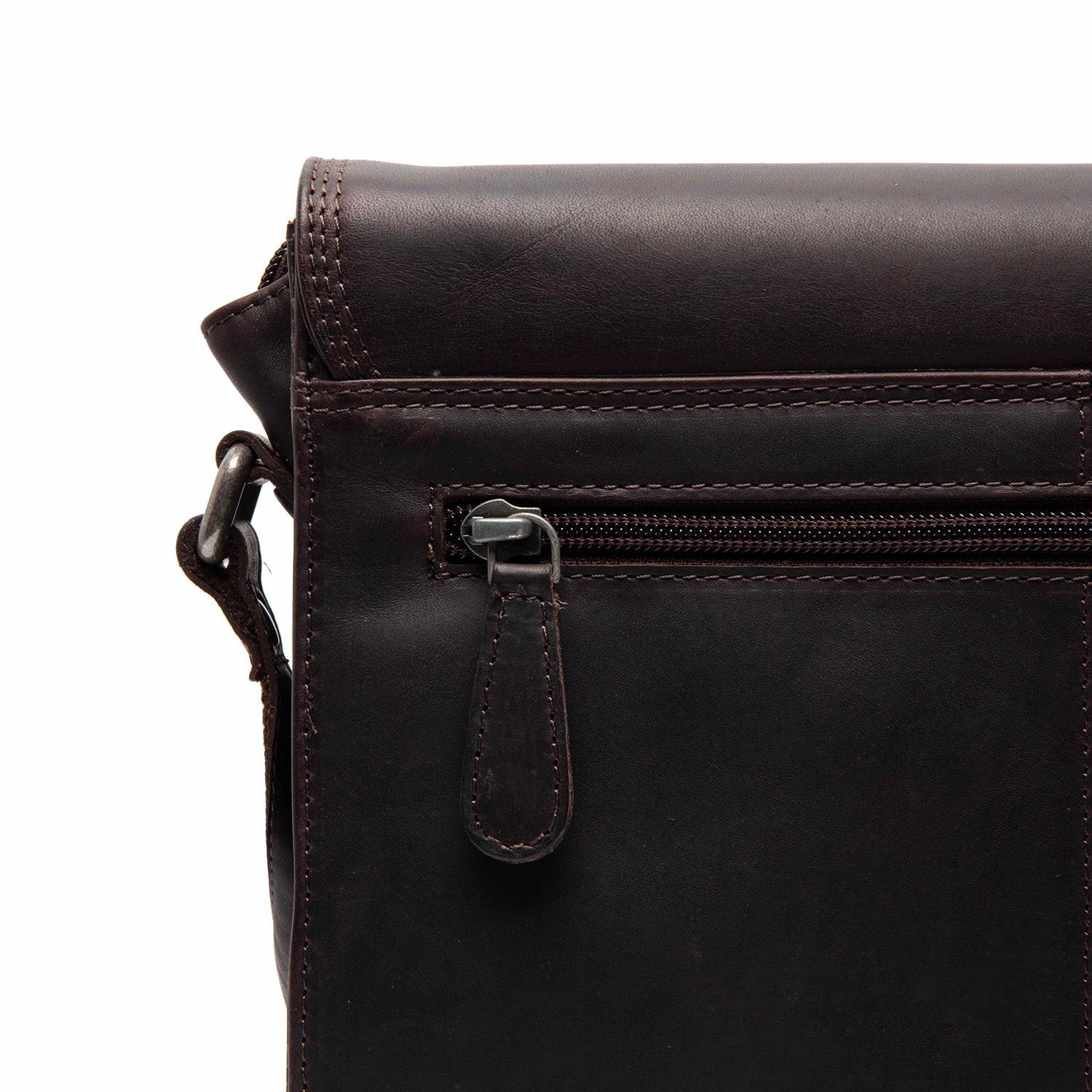 Brown Leather Crossbody Bag Lunor, product view 3